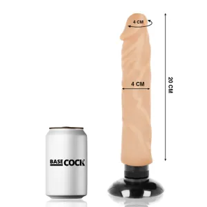 Realistischer Vibrator 2-1 natürlich 20 cm -O- 4 cm von Basecock