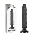Realistischer Vibrator 2-1 Schwarz 20 cm -O- 4 cm von Basecock