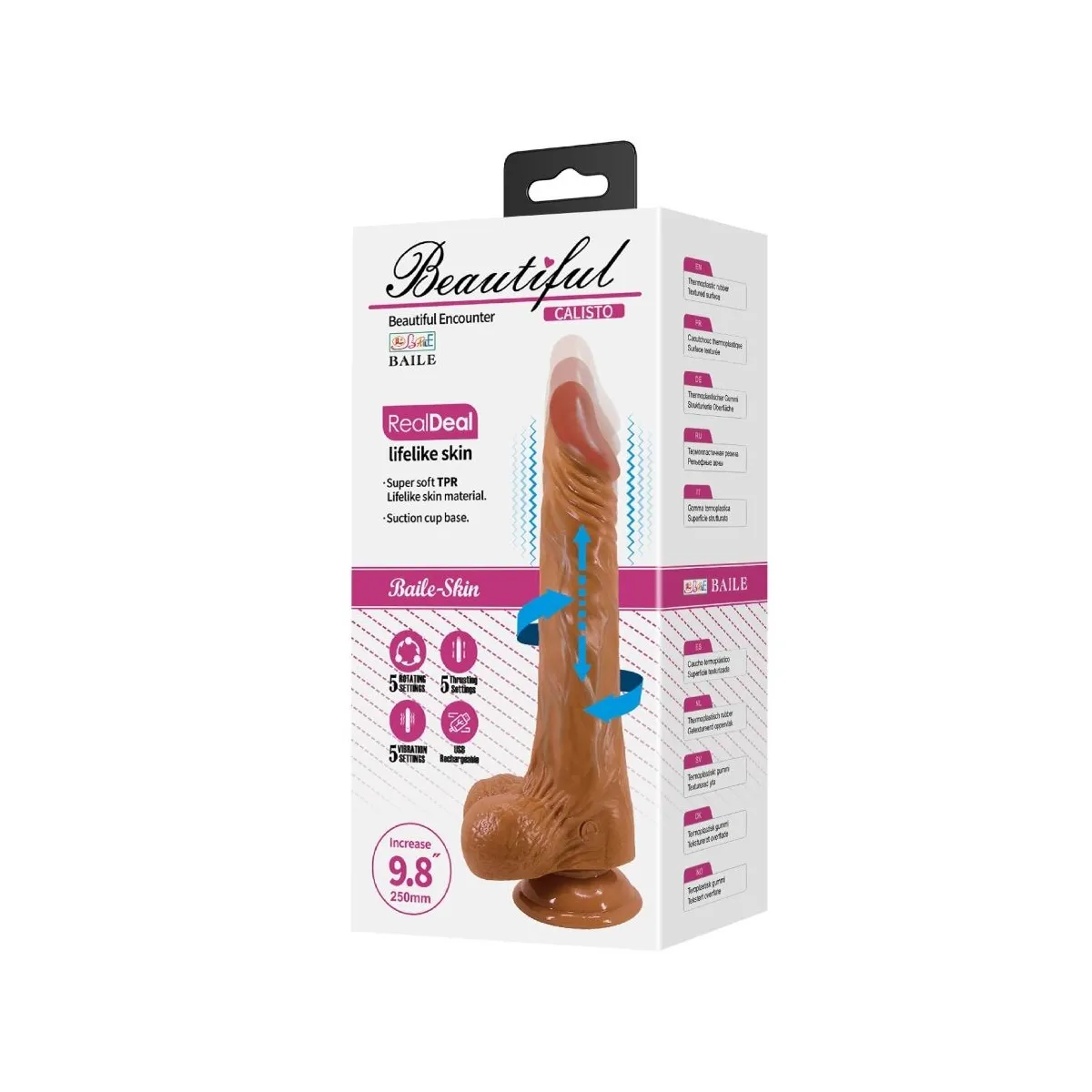 Calisto Realistischer Dildo 24 cm Hautfarben von Baile Vibrators | Fesselliebe.de