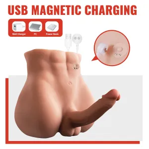 Bertlett Dildo Ass Realistischer Dildo und Anus-Masturbator Frontposition mit Stossfunktion 18 cm von Xise