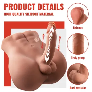Bertlett Dildo Ass Realistischer Dildo und Anus-Masturbator Frontposition mit Stossfunktion 18 cm von Xise