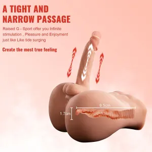 Bertlett Dildo Ass Realistischer Dildo und Anus-Masturbator Frontposition mit Stossfunktion 18 cm von Xise