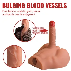 Realistischer Dildo-Masturbator mit Frontposition und Stossfunktion, 17,5 cm von Xise