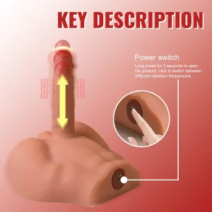 Realistischer Dildo-Masturbator mit Frontposition und Stossfunktion, 17,5 cm von Xise