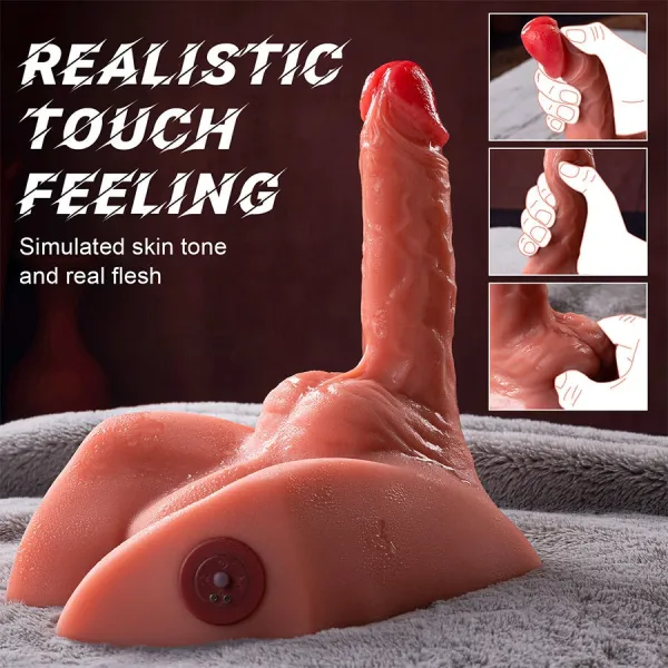 Michael Realistischer Dildo und Anusmasturbator mit Stossfunktion, 15 cm von Xise | Fesselliebe.de