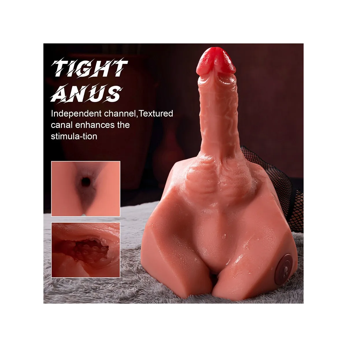 Michael Realistischer Dildo und Anusmasturbator mit Stossfunktion, 15 cm von Xise | Fesselliebe.de
