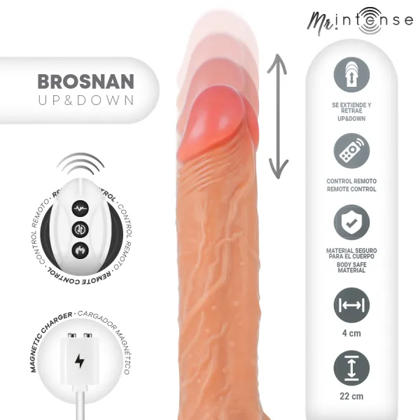Mr Brosnan Multifunktionsgerät mit Vibration, Auf- und Ab, Fernbedienung, 22 cm – oder - 4 cm von Mr, Intense | Fesselliebe.de