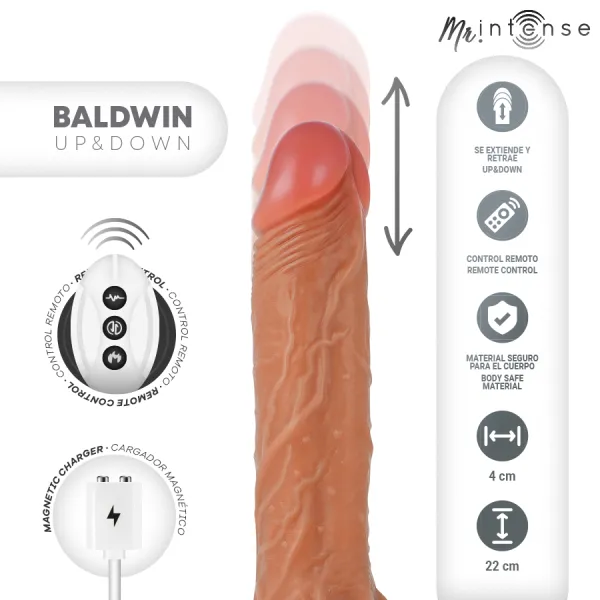 Baldwin Multifunktionsgerät mit Vibration, Auf- und Ab-Fernbedienung, 22 cm – oder – 4 cm von Mr, Intense | Fesselliebe.de
