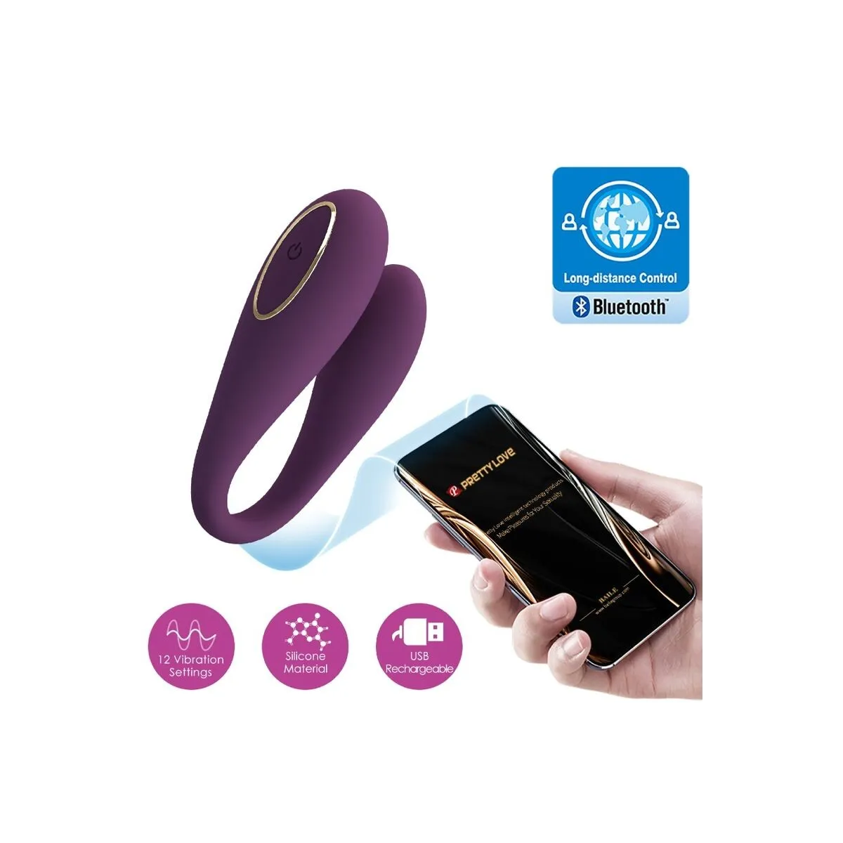 August Remote Global Doppelt Vergnügen Vibrator von Pretty Love C-Type | Fesselliebe.de