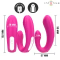Janet Doppelter U-Förmiger Stimulator und Vibrator mit Fernbedienung Rosa von Intense Couples Toys