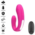 Janet Doppelter U-Förmiger Stimulator und Vibrator mit Fernbedienung Rosa von Intense Couples Toys
