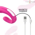Janet Doppelter U-Förmiger Stimulator und Vibrator mit Fernbedienung Rosa von Intense Couples Toys
