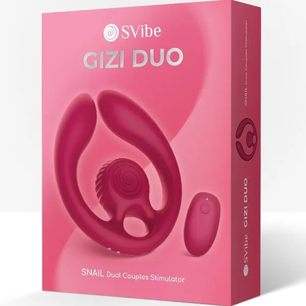 Gizi Duo Paarstimulator mit Fernbedienung Burgund von Snail Vibe | Fesselliebe.de
