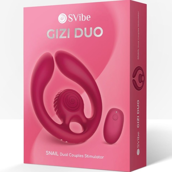 Gizi Duo Paarstimulator mit Fernbedienung Burgund von Snail Vibe | Fesselliebe.de