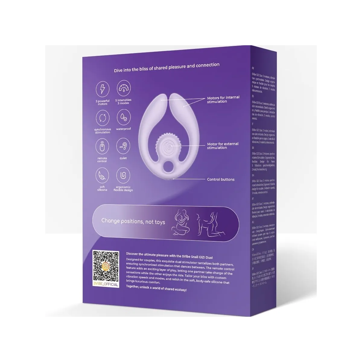 Gizi Duo Paarstimulator mit Fernbedienung Lila von Snail Vibe | Fesselliebe.de