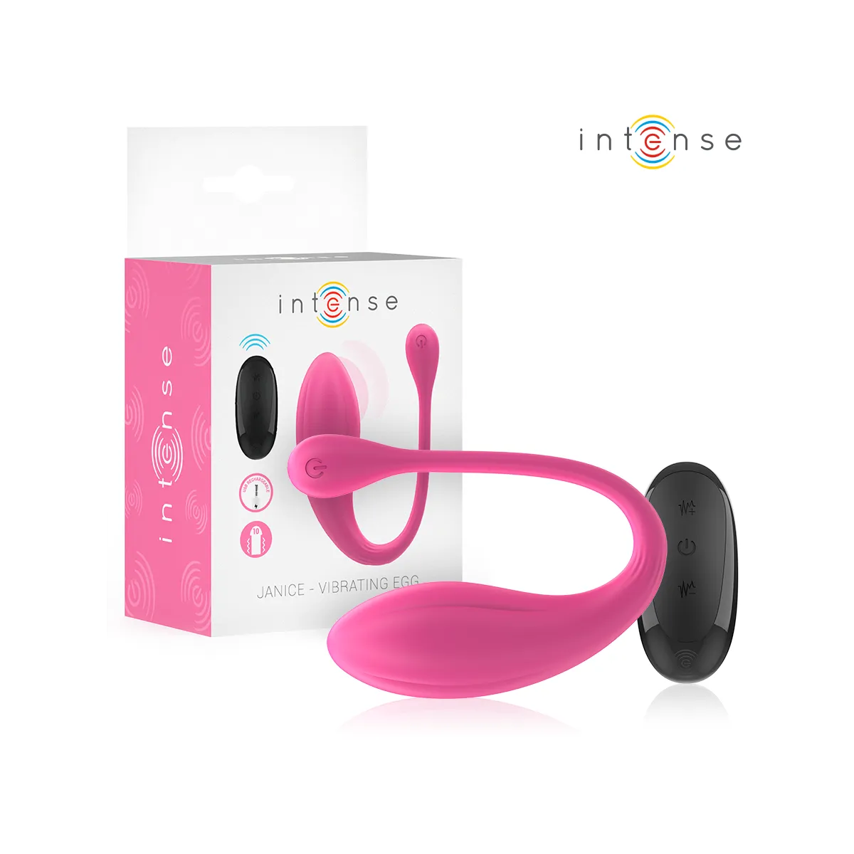 Janice U Vibrator Doppelstimulation 10 Vibrationen Rosa mit Fernbedienung von Intense Couples Toys | Fesselliebe.de