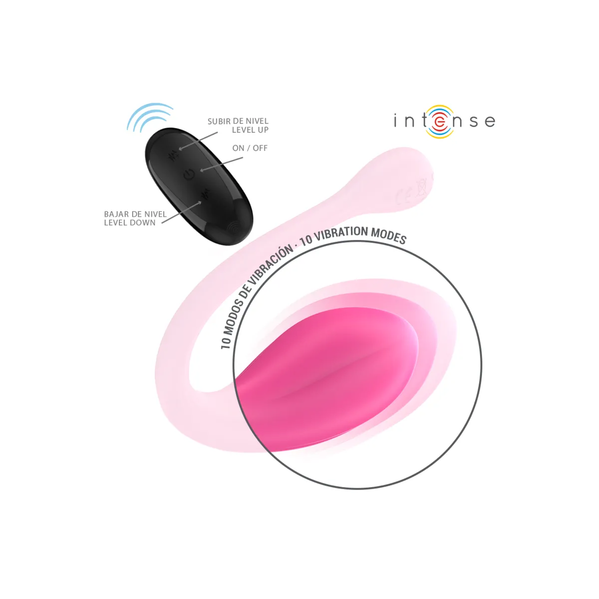 Janice U Vibrator Doppelstimulation 10 Vibrationen Rosa mit Fernbedienung von Intense Couples Toys | Fesselliebe.de