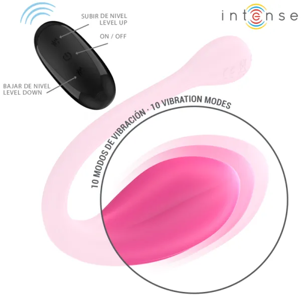 Janice U Vibrator Doppelstimulation 10 Vibrationen Rosa mit Fernbedienung von Intense Couples Toys | Fesselliebe.de