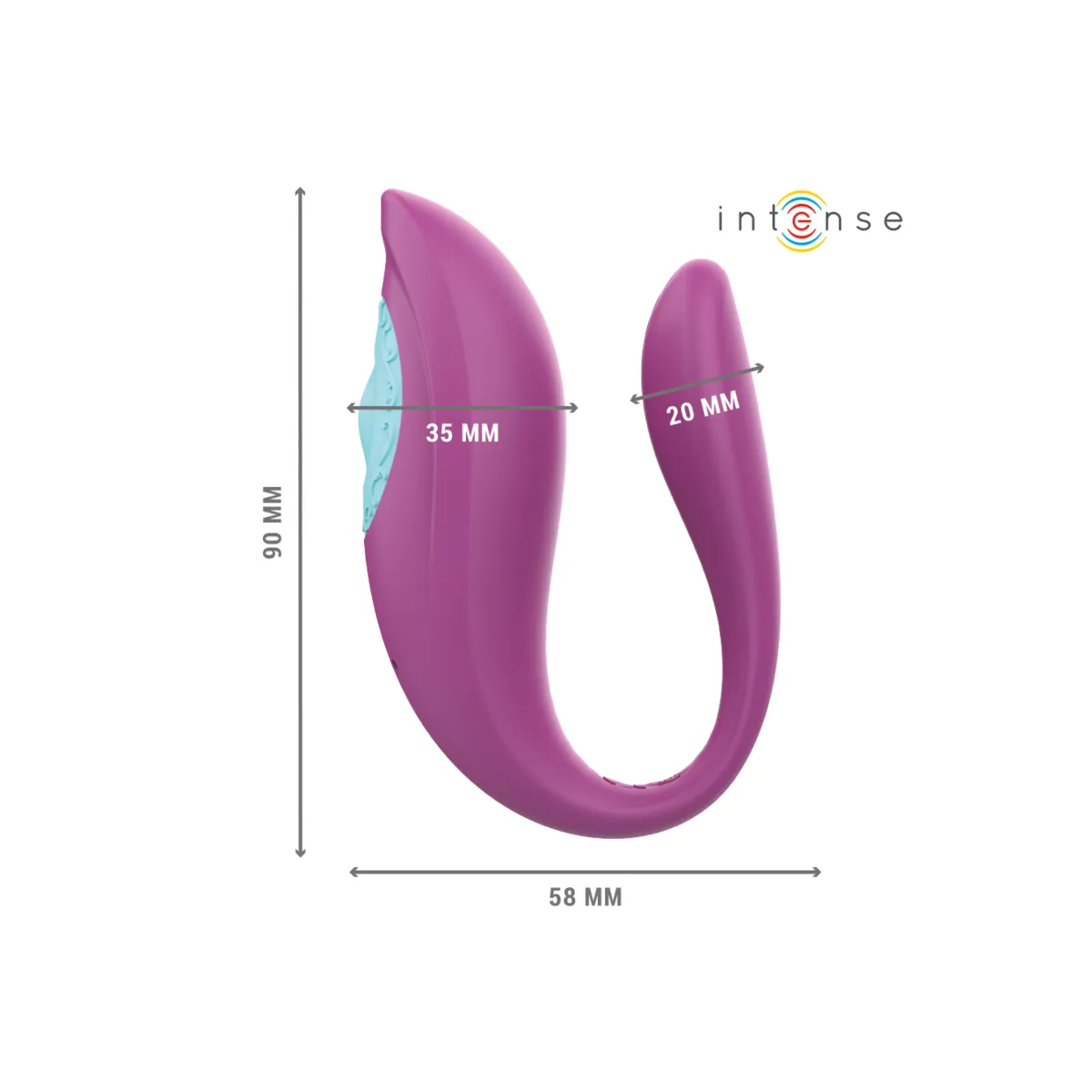 Annie U-Förmiger Vibrator und Stimulator Lila mit Fernbedienung von Intense Couples Toys | Fesselliebe.de