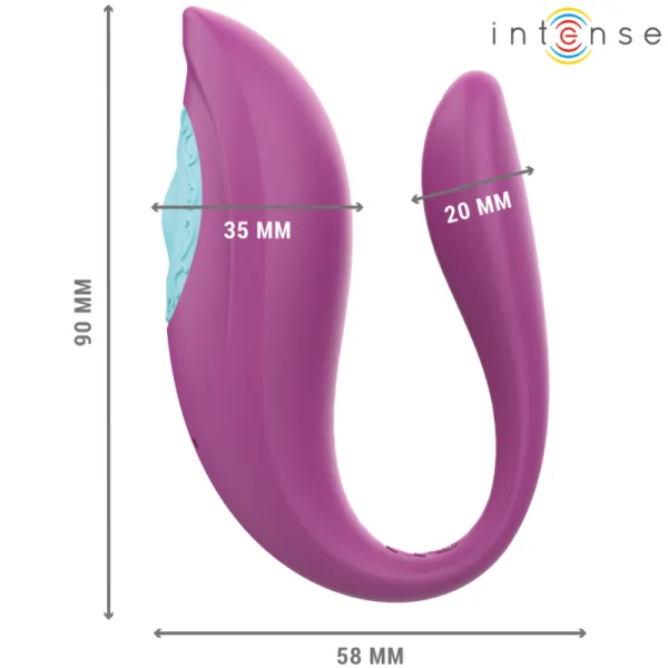 Annie U-Förmiger Vibrator und Stimulator Lila mit Fernbedienung von Intense Couples Toys | Fesselliebe.de