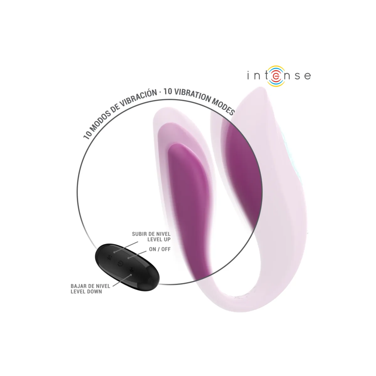 Annie U-Förmiger Vibrator und Stimulator Lila mit Fernbedienung von Intense Couples Toys | Fesselliebe.de