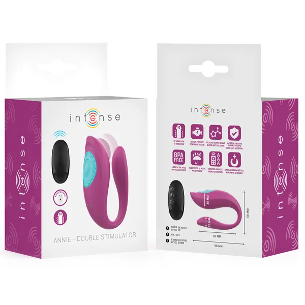 Annie U-Förmiger Vibrator und Stimulator Lila mit Fernbedienung von Intense Couples Toys | Fesselliebe.de