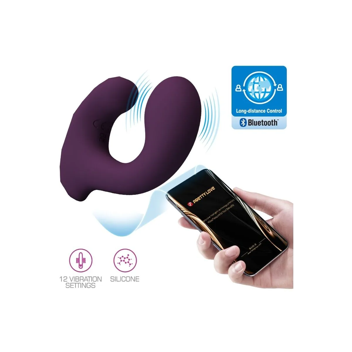 Billy Vibrationsfernbedienung Lila Kostenlose App von Pretty Love | Fesselliebe.de