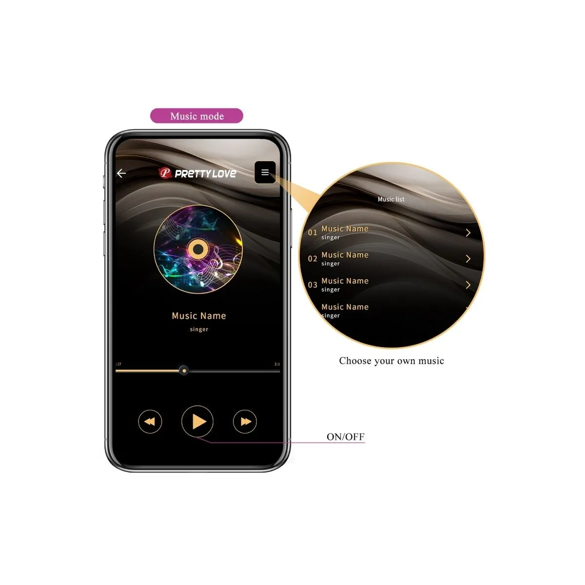 Billy Vibrationsfernbedienung Lila Kostenlose App von Pretty Love | Fesselliebe.de
