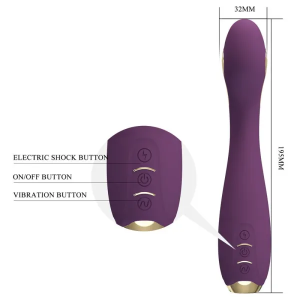 Hector Electroshock Vibrator Per App-Steuerung Lila von Pretty Love High Grade | Fesselliebe.de