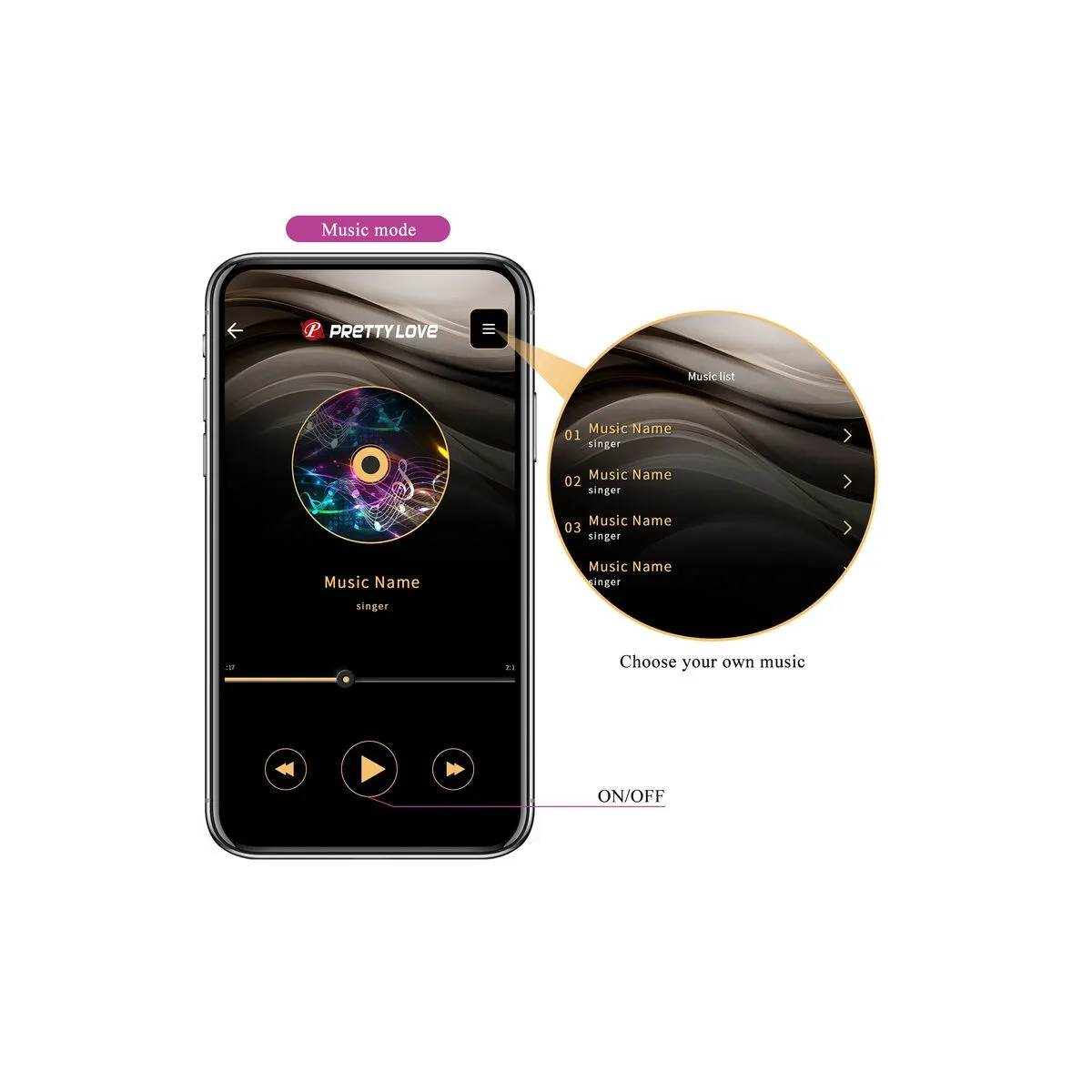 Hector Electroshock Vibrator Per App-Steuerung Lila von Pretty Love High Grade | Fesselliebe.de