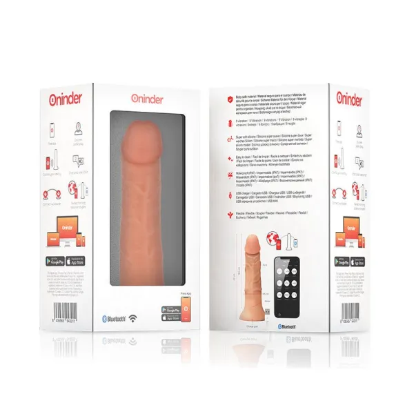 Grosser Bogotá-Vibratordildo, 9 Geschwindigkeiten, natürlich, 22 cm -O- 4,5 cm - Kostenlose App von Oninder | Fesselliebe.de
