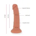 Mittlerer Bogotá-Vibratordildo mit 9 Geschwindigkeiten natürlich 20 cm -O- 4,2 cm - Kostenlose App von Oninder