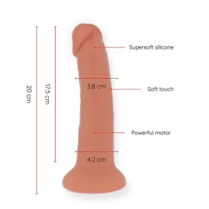 Mittlerer Bogotá-Vibratordildo mit 9 Geschwindigkeiten natürlich 20 cm -O- 4,2 cm - Kostenlose App von Oninder