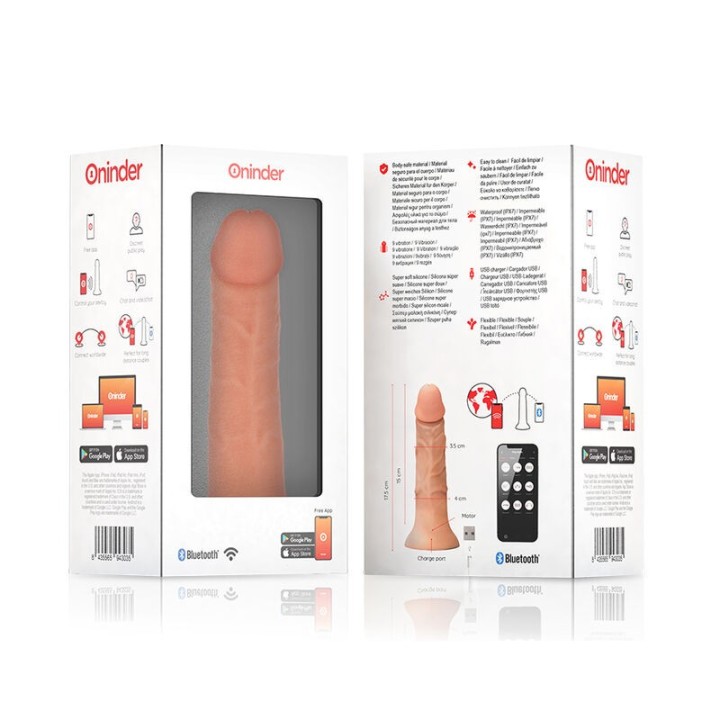 Kleiner Bogotá-Vibratordildo 9 Geschwindigkeiten natürlich 17,5 cm -O- 4 cm - Kostenlose App von Oninder | Fesselliebe.de