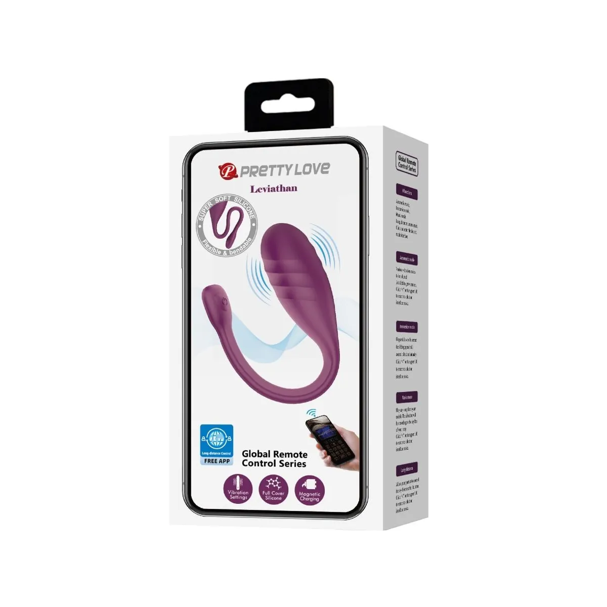 Leviathan App-Gesteuerter Vibrator Lila von Pretty Love Smart | Fesselliebe.de