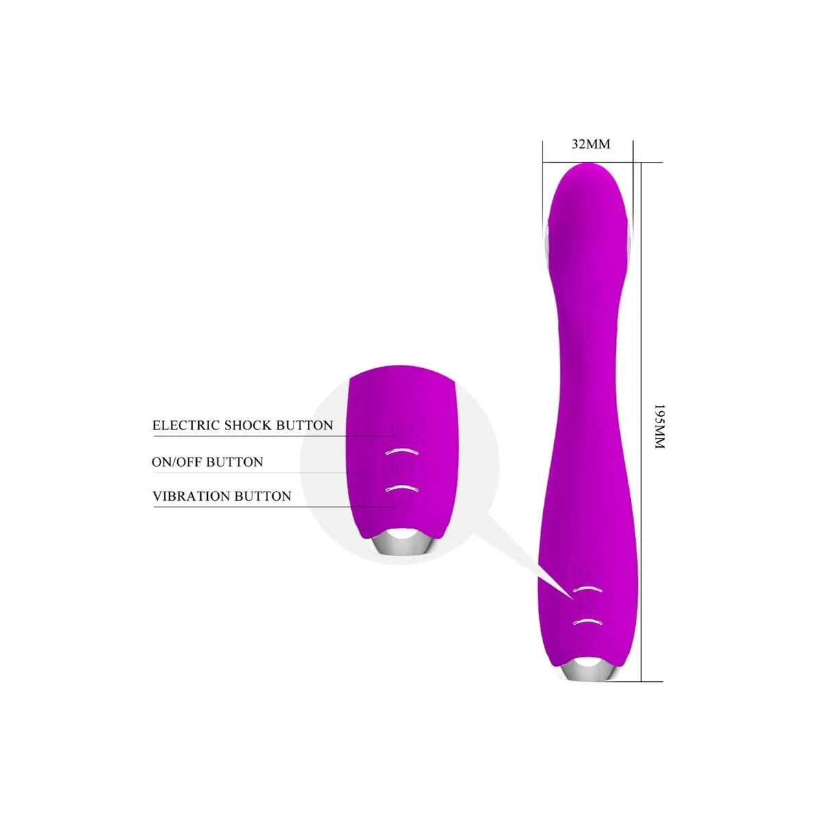 Hector Elektroschock-Vibrator Kostenlose App Violett von Pretty Love Flirtation | Fesselliebe.de