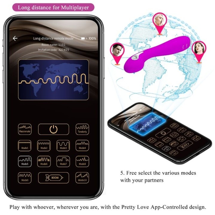 Hector Elektroschock-Vibrator Kostenlose App Violett von Pretty Love Flirtation | Fesselliebe.de