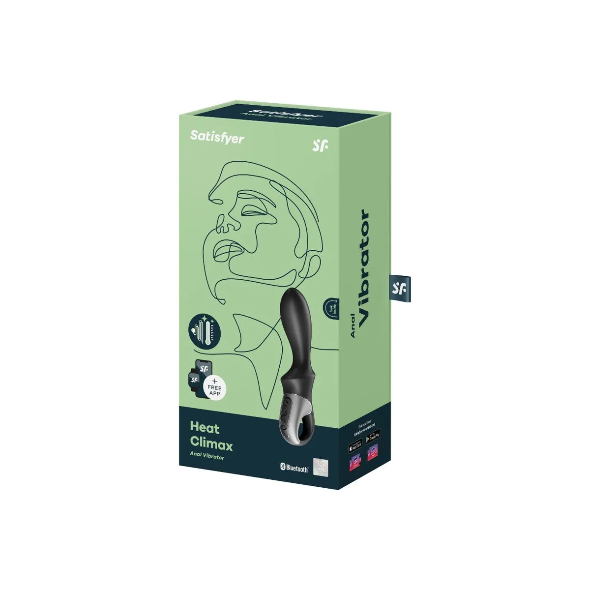 Heat Climax Anal Vibrator App Schwarz von Satisfyer Connect | Fesselliebe.de