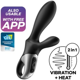 Heat Climax+ Anal Vibrator App Schwarz von Satisfyer Connect | Fesselliebe.de