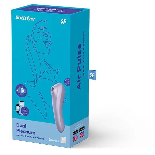 Dual Pleasure Air Pulse Vibrator Mauve von Satisfyer Connect | Fesselliebe.de