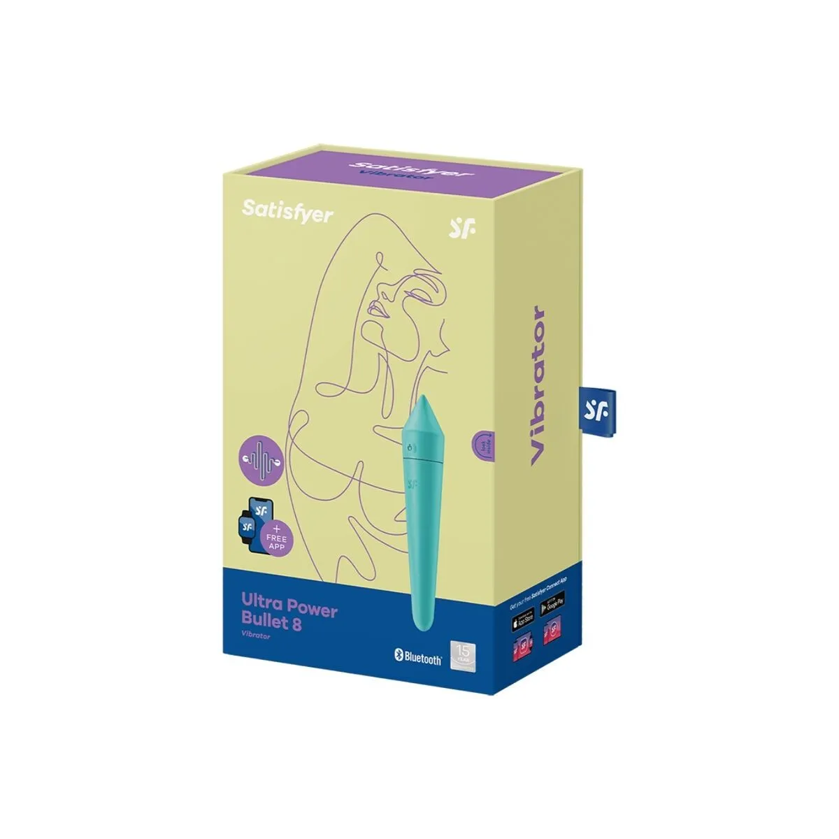 Ultra Power Bullet 8 Türkis von Satisfyer Connect | Fesselliebe.de