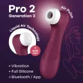 Pro 2 Generation 3 Wine Red Bluetooth & App von Satisfyer Air Pulse