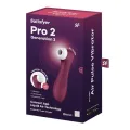 Pro 2 Generation 3 Wine Red Bluetooth & App von Satisfyer Air Pulse