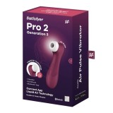Pro 2 Generation 3 Wine Red Bluetooth & App von Satisfyer Air Pulse | Fesselliebe.de