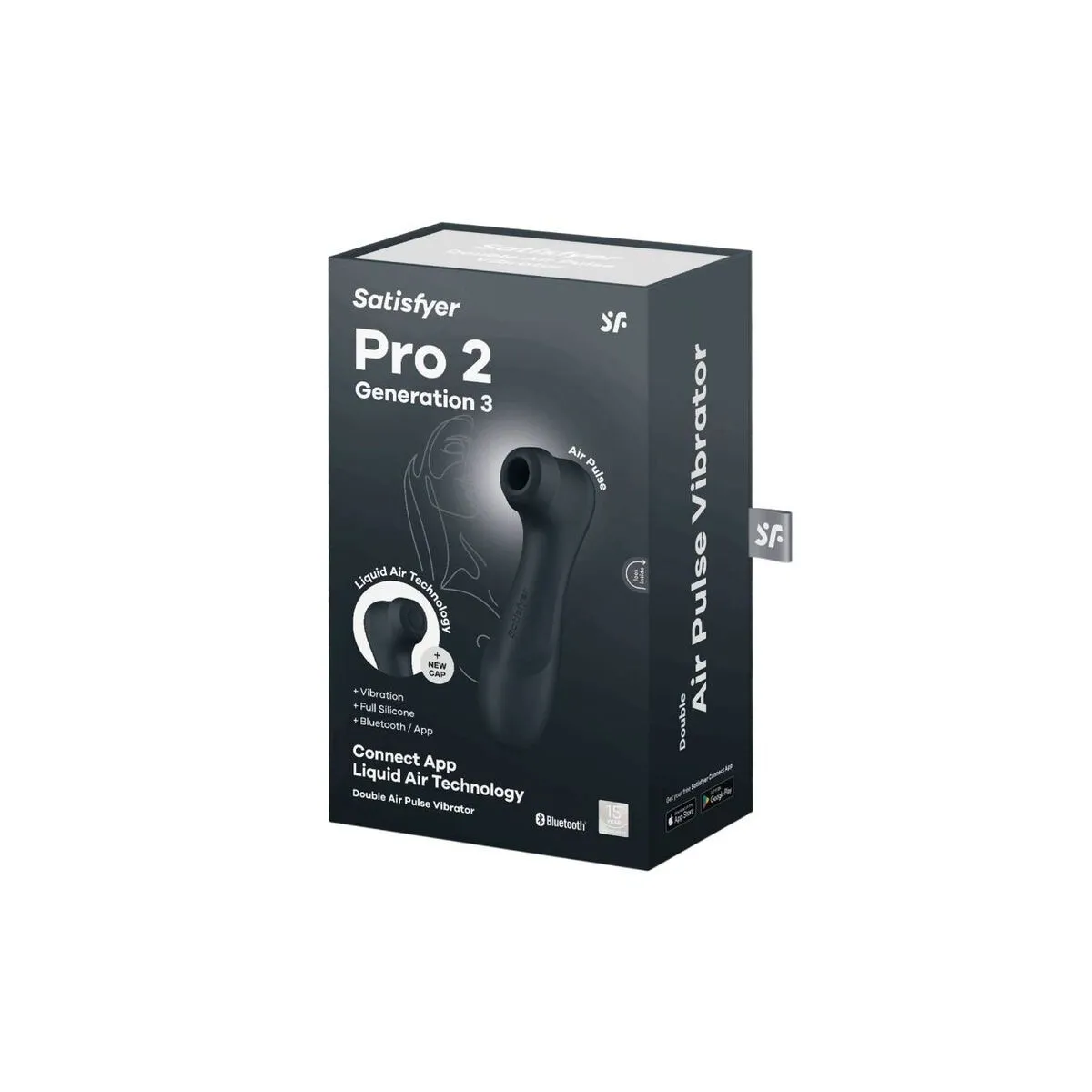 Pro 2 Generation 3 Schwarzes Bluetooth & App von Satisfyer Air Pulse | Fesselliebe.de