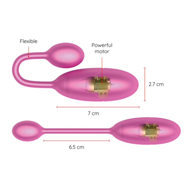 Denver Vibrationsei Rosa 7 X 2,7 cm Kostenlose App von Oninder | Fesselliebe.de