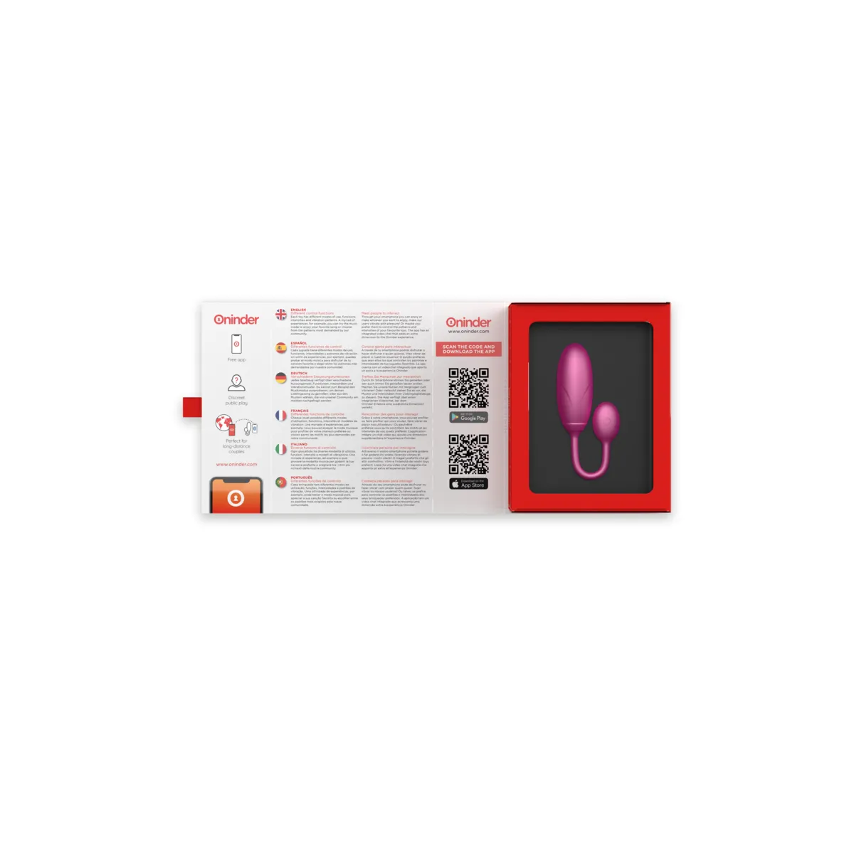 Denver Vibrationsei Rosa 7 X 2,7 cm Kostenlose App von Oninder | Fesselliebe.de