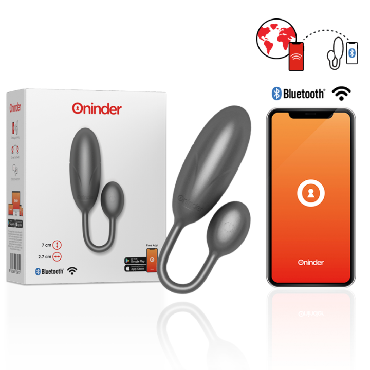 Denver Vibrierendes Ei Schwarz 7 X 2,7 cm Kostenlose App von Oninder | Fesselliebe.de