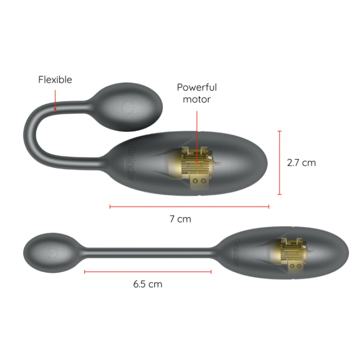 Denver Vibrierendes Ei Schwarz 7 X 2,7 cm Kostenlose App von Oninder | Fesselliebe.de