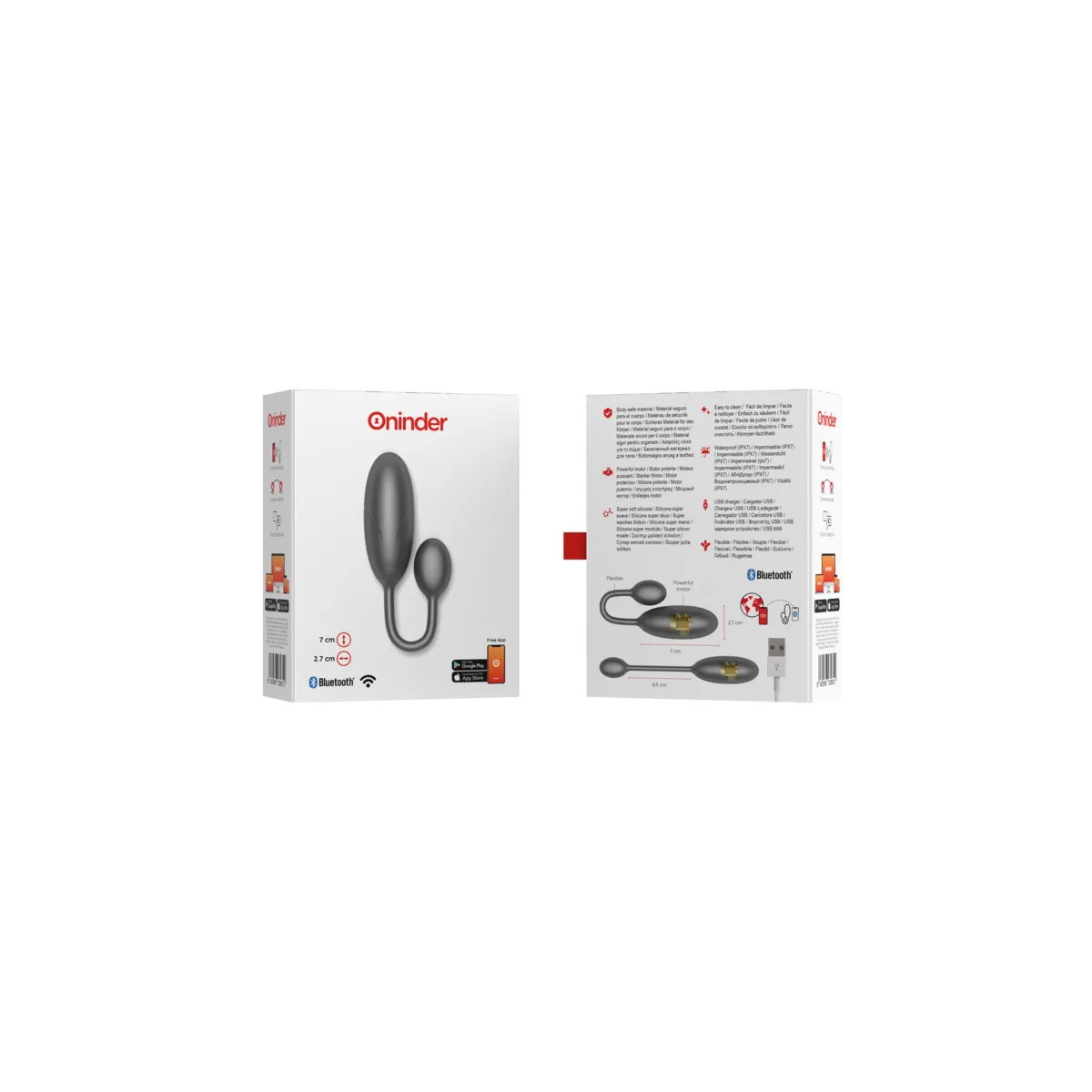 Denver Vibrierendes Ei Schwarz 7 X 2,7 cm Kostenlose App von Oninder | Fesselliebe.de